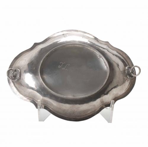 PERUVIAN SILVER TRAY, MID 20TH CENTURY. 