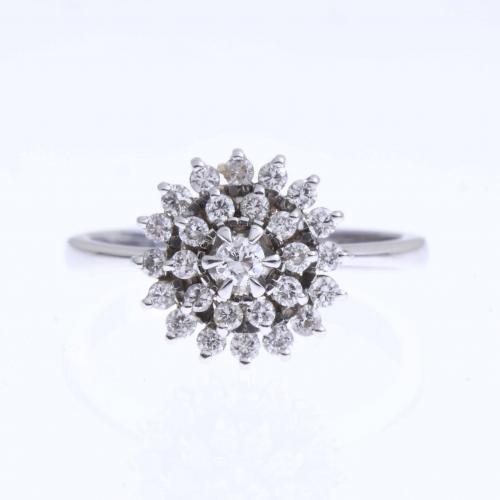 DIAMONDS ROSETTE RING.