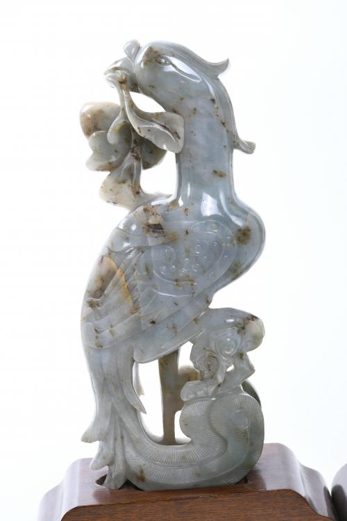 PAREJA DE PÁJAROS CHINOS, MED. SIGLO XX. 