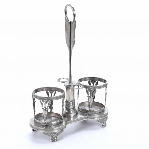 NEO-CLASSICAL CRUET STAND, 19TH CENTURY