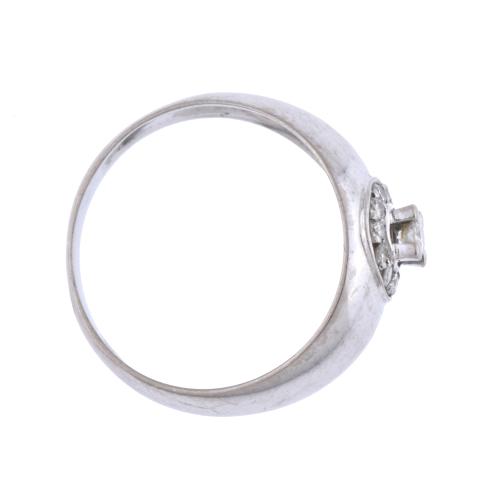 SOLITAIRE RING WITH DIAMONDS.