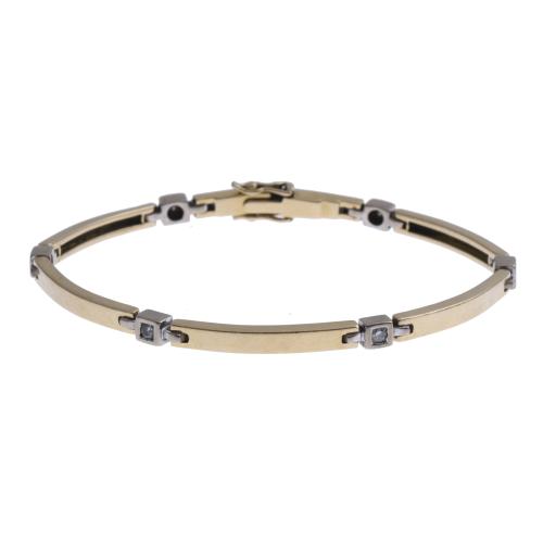 PULSERA ORO Y DIAMANTES.