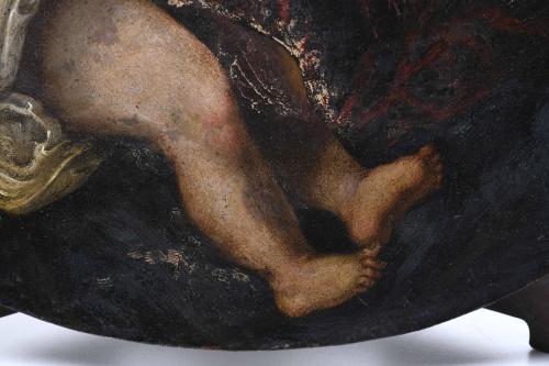 ESCUELA HISPANO-FLAMENCO, SIGLOS XVI-XVII. "VIRGEN CON EL N