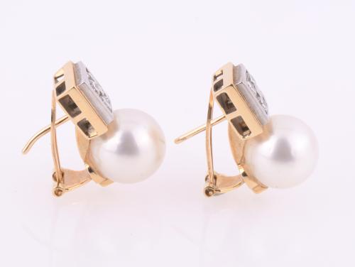 PEARLS AND DIAMONDS YOU AND ME EARRINGS.