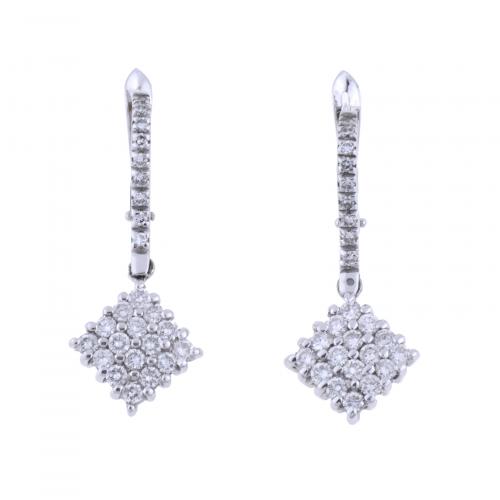 PENDIENTES CON ROMBO DE DIAMANTES.