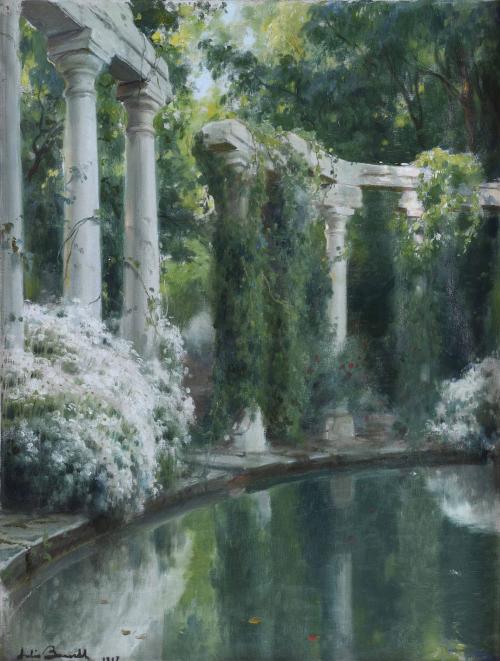 JULIO BORRELL (1877-1957). "JARDÍN", 1917.