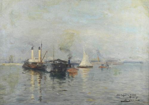 LLUÍS GRANER (1863-1929). "EMBARCACIONES".