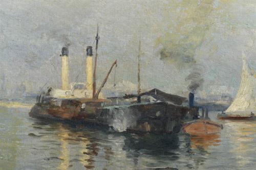 LLUÍS GRANER (1863-1929). "EMBARCACIONES".