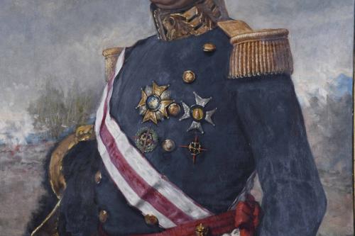 19TH CENTURY SPANISH SCHOOL "PORTRAIT OF A MILITARY MAN".