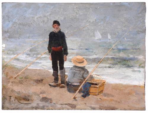 FRANCISCO MIRALLES Y GALUP (1848-1901). "PESCADORES".