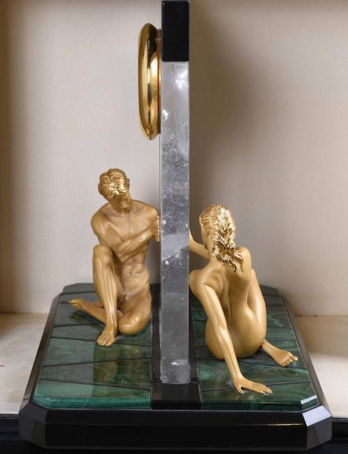 CARRERA Y CARRERA., ESCULTURA RELOJ REPRESENTANDO A UNA PAREJA M