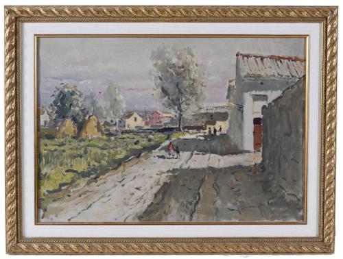 JOAN DE PALAU (1919-1991). "CALLE DE PUEBLO".