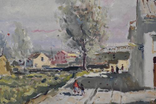 JOAN DE PALAU (1919-1991). "CALLE DE PUEBLO".