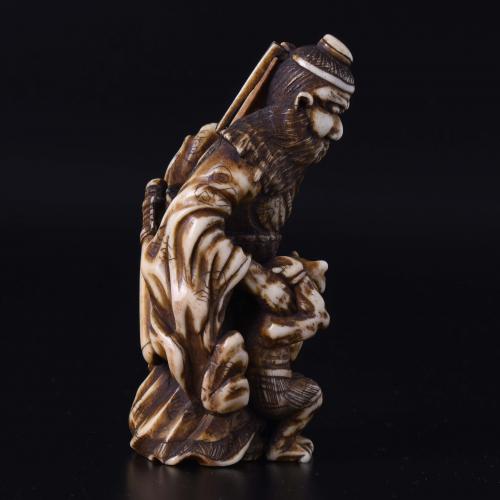 JAPANESE SCHOOL. MEIJI PERIOD, 19TH CENTURY. "SHOKI WITH ON