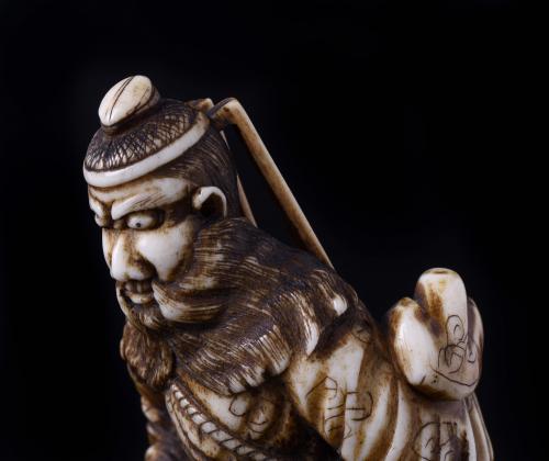 JAPANESE SCHOOL. MEIJI PERIOD, 19TH CENTURY. "SHOKI WITH ON