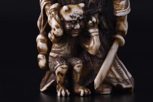 JAPANESE SCHOOL. MEIJI PERIOD, 19TH CENTURY. "SHOKI WITH ON
