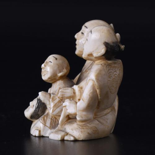 JAPANESE SCHOOL. MEIJI PERIOD, 19TH CENTURY. "THREE CHARACT