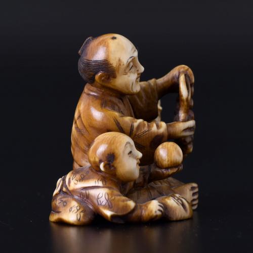 JAPANESE SCHOOL. MEIJI PERIOD, 19TH CENTURY. "OLD MAN WITH 