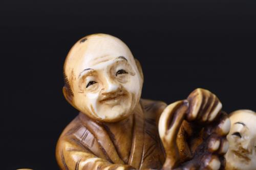 JAPANESE SCHOOL. MEIJI PERIOD, 19TH CENTURY. "OLD MAN WITH 