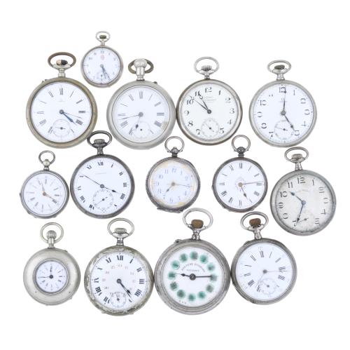 LOT OF FOURTEEN POCKET WATCHES.