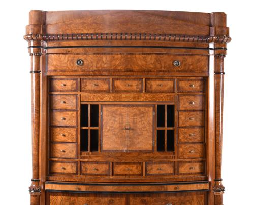 BIEDEMEIER STYLE SECRETER, MID 20TH CENTURY.