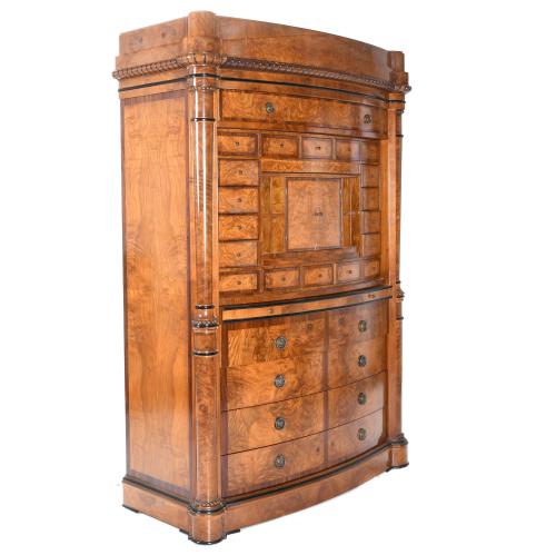 BIEDEMEIER STYLE SECRETER, MID 20TH CENTURY.