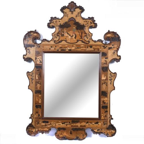 J. ORDOÑEZ. BARCELONA 18TH CENTURY STYLE WALL MIRROR, MID 20TH CENTURY.