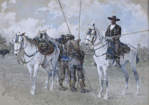 BALDOMERO GALOFRE I GIMÉNEZ (1849-1902). "ANDALUSIAN COWBOY