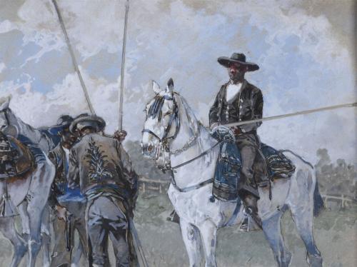 BALDOMERO GALOFRE I GIMÉNEZ (1849-1902). "VAQUEROS ANDALUCE