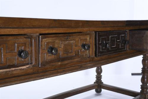 LARGE SPANISH REFECTORY TABLE, LATE 18TH CENTURY.