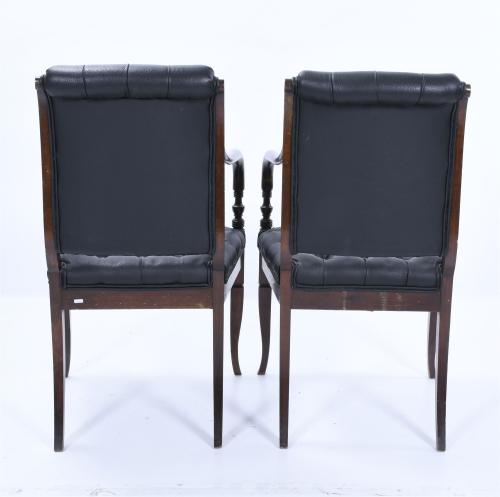 SET OF EIGHT SPANISH ARMCHAIRS, MID 20TH CENTURY.