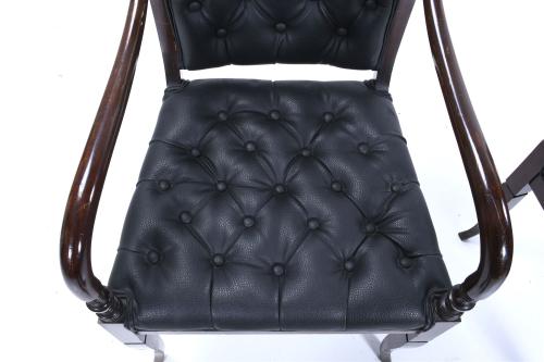 SET OF EIGHT SPANISH ARMCHAIRS, MID 20TH CENTURY.