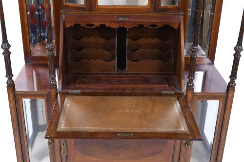 EDWARDIAN ENGLISH WRITING-DESK AND SIDEBOARD, LATE 19TH CEN