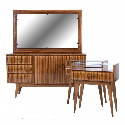 SPANISH BEDROOM SET, CIRCA 1970.