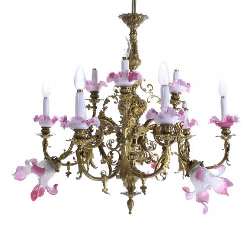 SPANISH CEILING LAMP, FIRST QUARTER OF THE 20TH CENTURY.