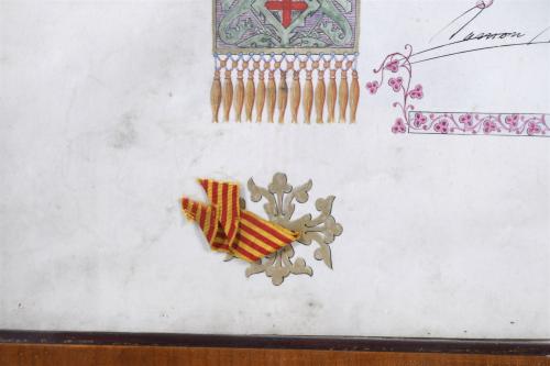 FRANCESC FLOS (1859-1929). "COMMEMORATIVE BORDER OF THE TOW