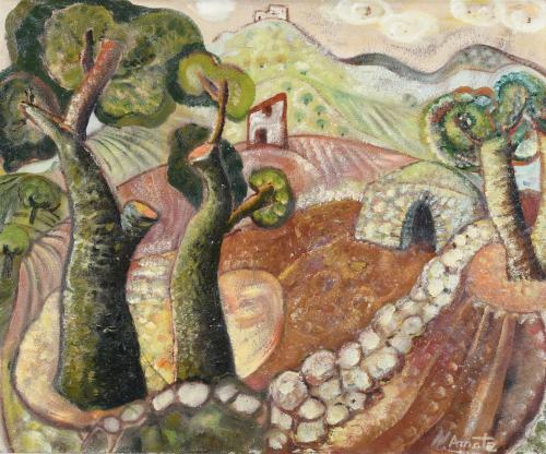 NICOLAU AMATE (1926-1998). "PAISAJE". 