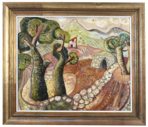 NICOLAU AMATE (1926-1998). "PAISAJE". 