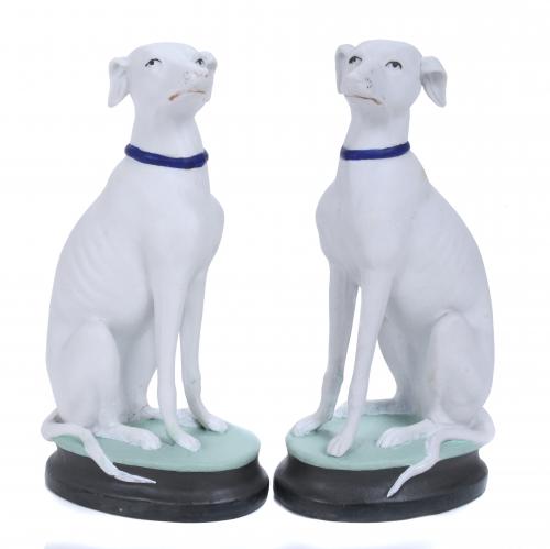 PAIR OF FRENCH ART DÉCO GREYHOUNDS CIRCA 1920.