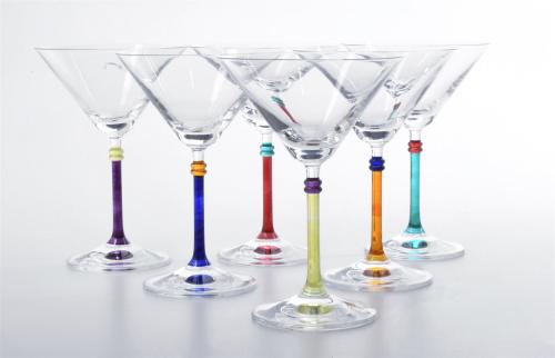 SET OF SIX COCKTAIL GLASSES, 70&#39;s.