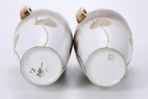 REINHOLD SCHLEGELMILCH. PAIR OF GERMAN ART NOUVEAU VASES, C