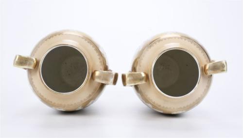 REINHOLD SCHLEGELMILCH. PAIR OF GERMAN ART NOUVEAU VASES, C