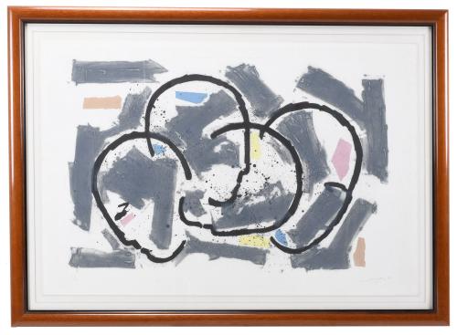 RAFAEL CANOGAR (1935). "URABAN SCENE V-1", 1990.