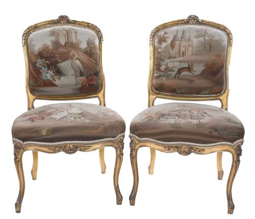 FRENCH LOUIS XV STYLE SET OF CHAIRS, EARLY 20TH CENTURY.