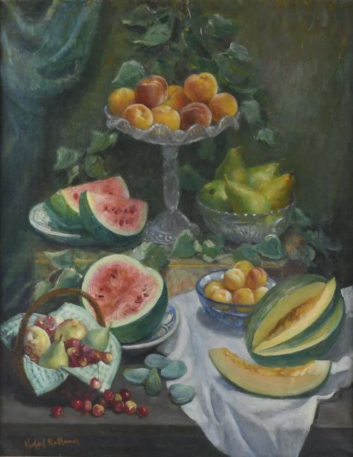 ANTONIO VIDAL ROLLAND (1889-1970). "STILL LIFE WITH FRUITS".