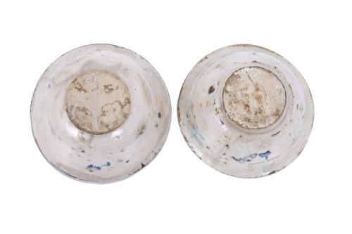 TWO ARAGONESE BOWLS FROM MUEL, SECOND HALF 17TH CENTURY.