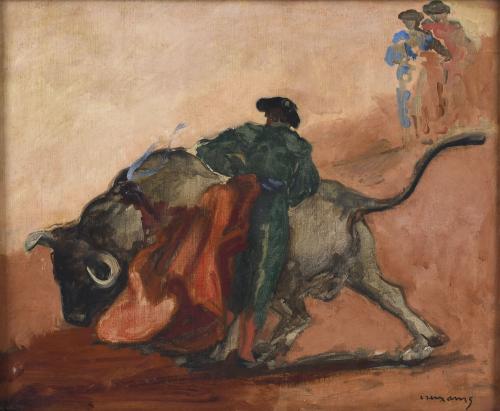 PERE CREIXAMS PICO (1893-1965). "ESCENA DE TAUROMAQUIA".