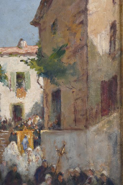 ESCUELA ESPAÑOLA, SIGLO XX. "PROCESIÓN".