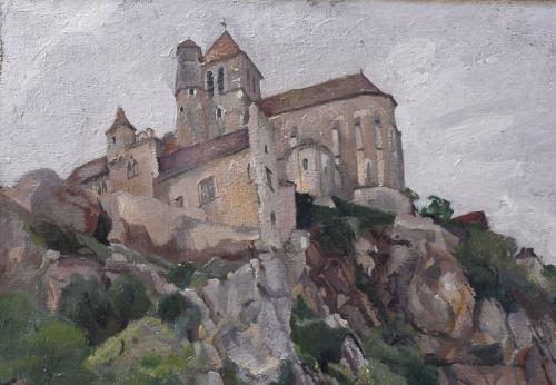 PERE DAURA (1896-1976). "SAINT-CIRQ-LAPOPIE", 1930s.