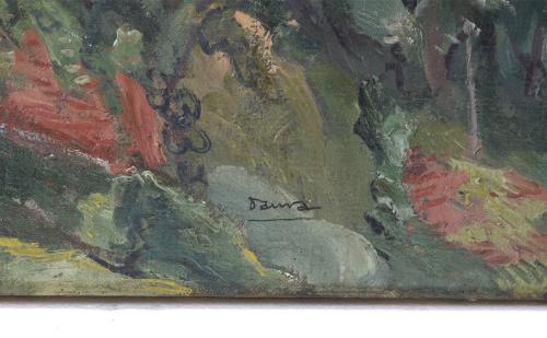 PERE DAURA (1896-1976). "SAINT-CIRQ-LAPOPIE", 1930s.
